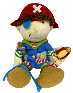 Pirate Plush Doll Toy Learn To Dress 15" Fine Motor Learning Preschool 2006
